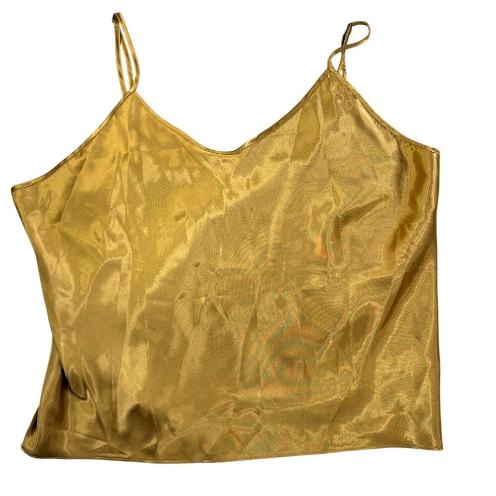 Gold Satin Camisole Y2K Glam 2XL